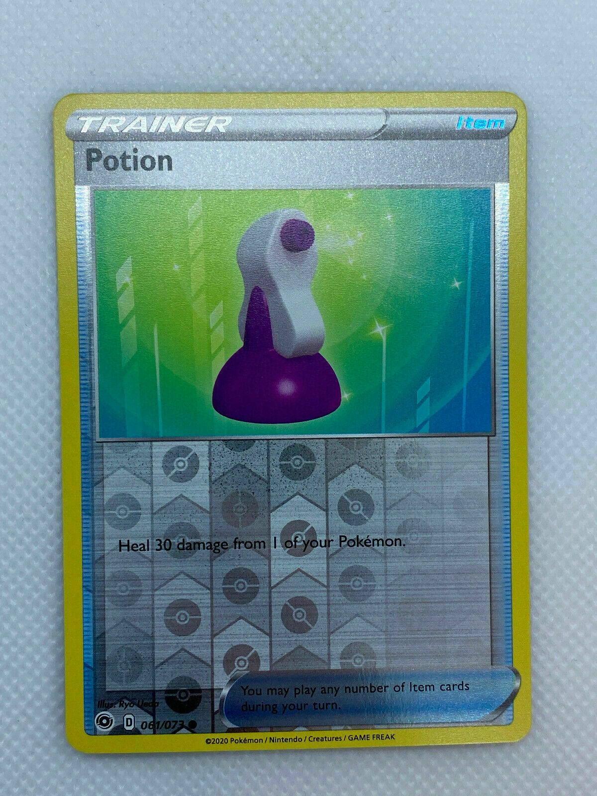 Pokémon Champion's Path Trainer Potion Reverse HOLO Common #61/73