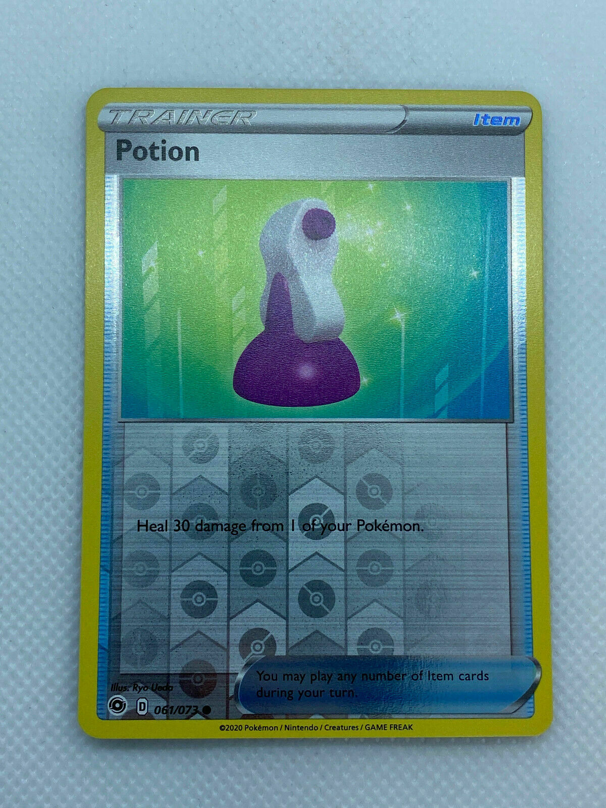 Pokémon Champion's Path Trainer Potion Reverse HOLO Common #61/73