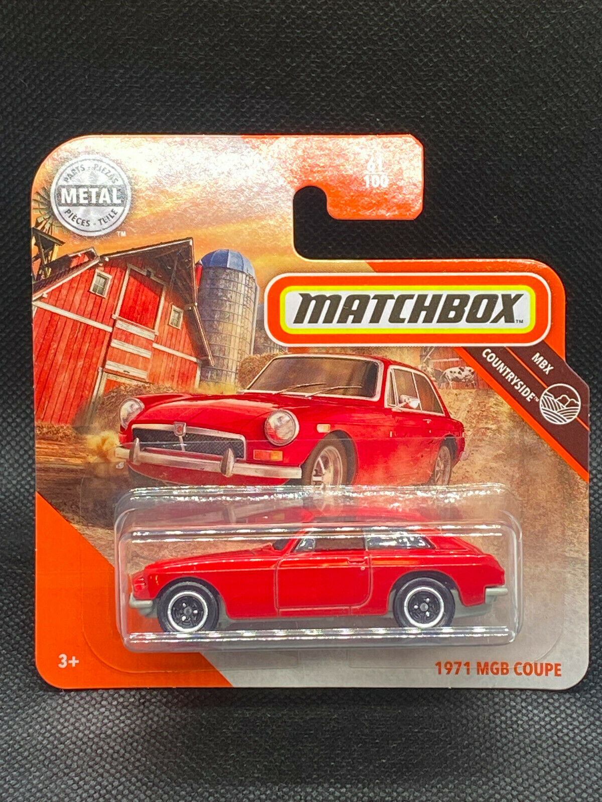 2020 Matchbox MBX Countryside #61/100 1971 MGB Coupe RED Short Card NIP