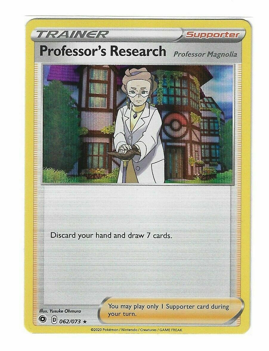 Pokémon Champion's Path Trainer Professor's Research HOLO RARE #62/73 NM