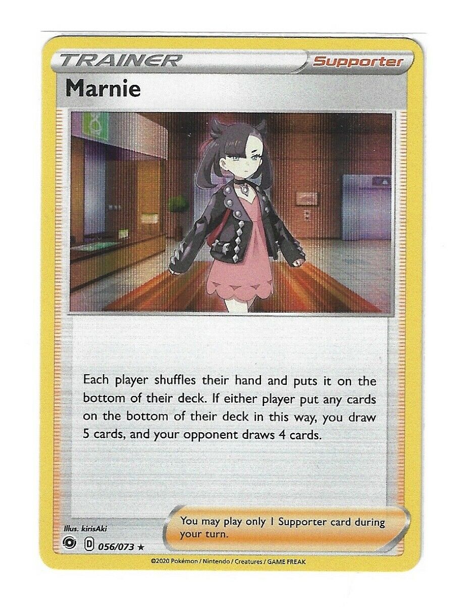 Pokémon Champion's Path Trainer Marnie HOLO RARE #56/73 NM FRESH PULL