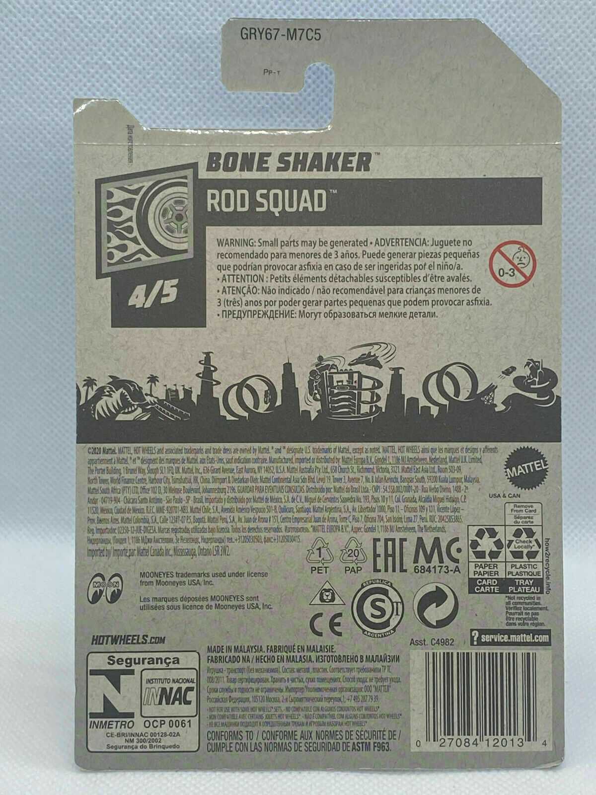 2021 Hot Wheels Rod Squad #4/5 Bone Shaker Mooneyes #161/250 NIP