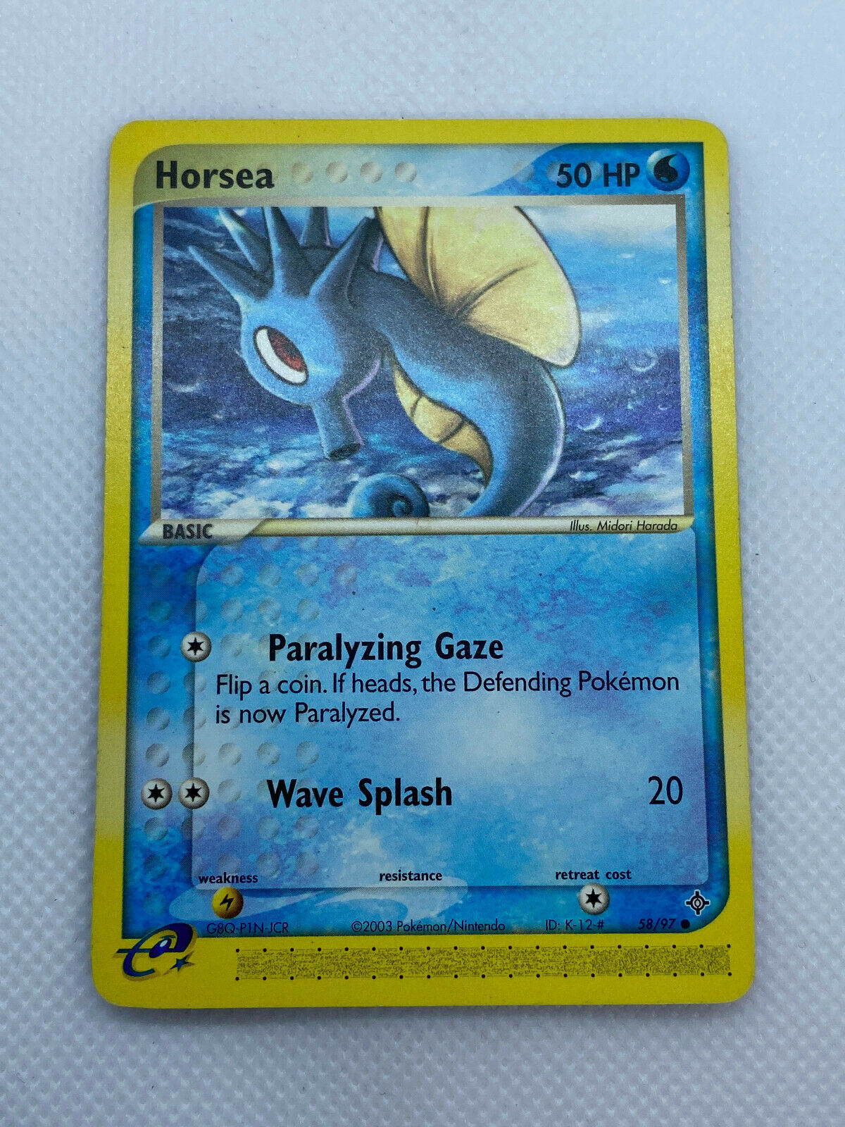 Pokémon Horsea E-Series EX Dragon 58/97 Common LP
