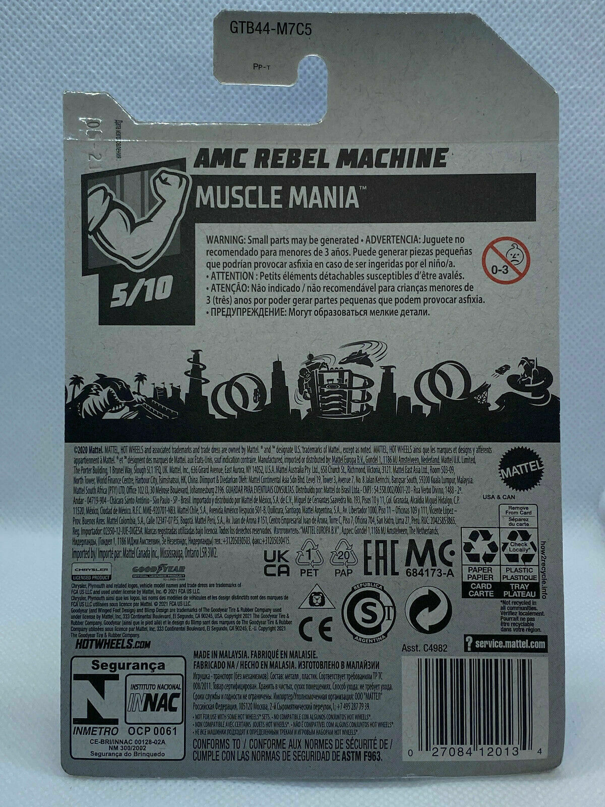 2021 Hot Wheels Muscle Mania #5/10 AMC Rebel Machine #219/250 NIP