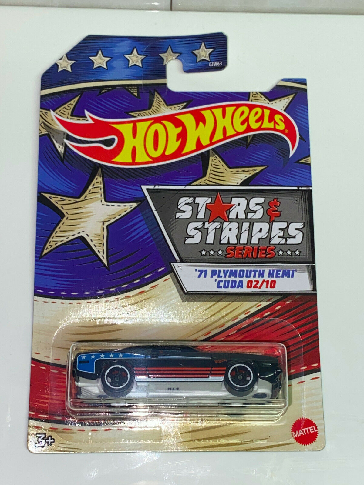 2020 Hot Wheels Stars & Stripes Series '71 Plymouth Hemi Cuda #02/10 NIP