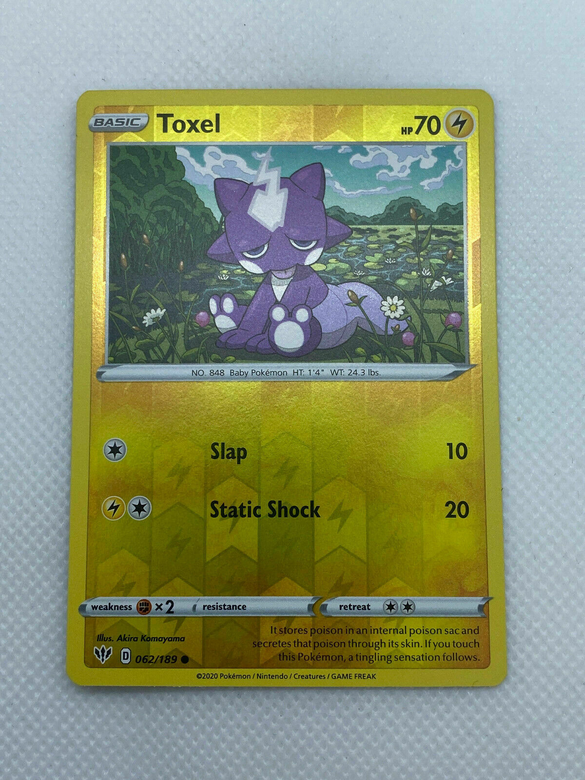 Pokémon Sword & Shield Darkness Ablaze Reverse HOLO Common Toxel #062/ –  Cars N Cards