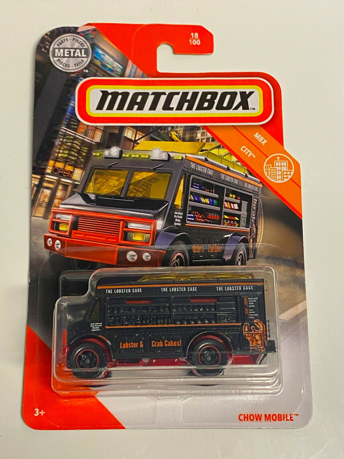 2019 Matchbox MBX City #18/100 Chow Mobile Lobster Crab Cakes NIP