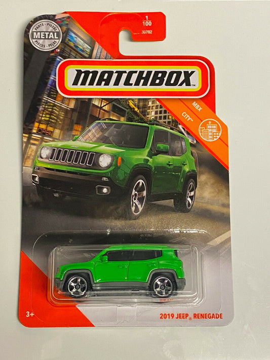 2020 Matchbox MBX City #1/100 2019 Jeep Renegade Lime Green NIP