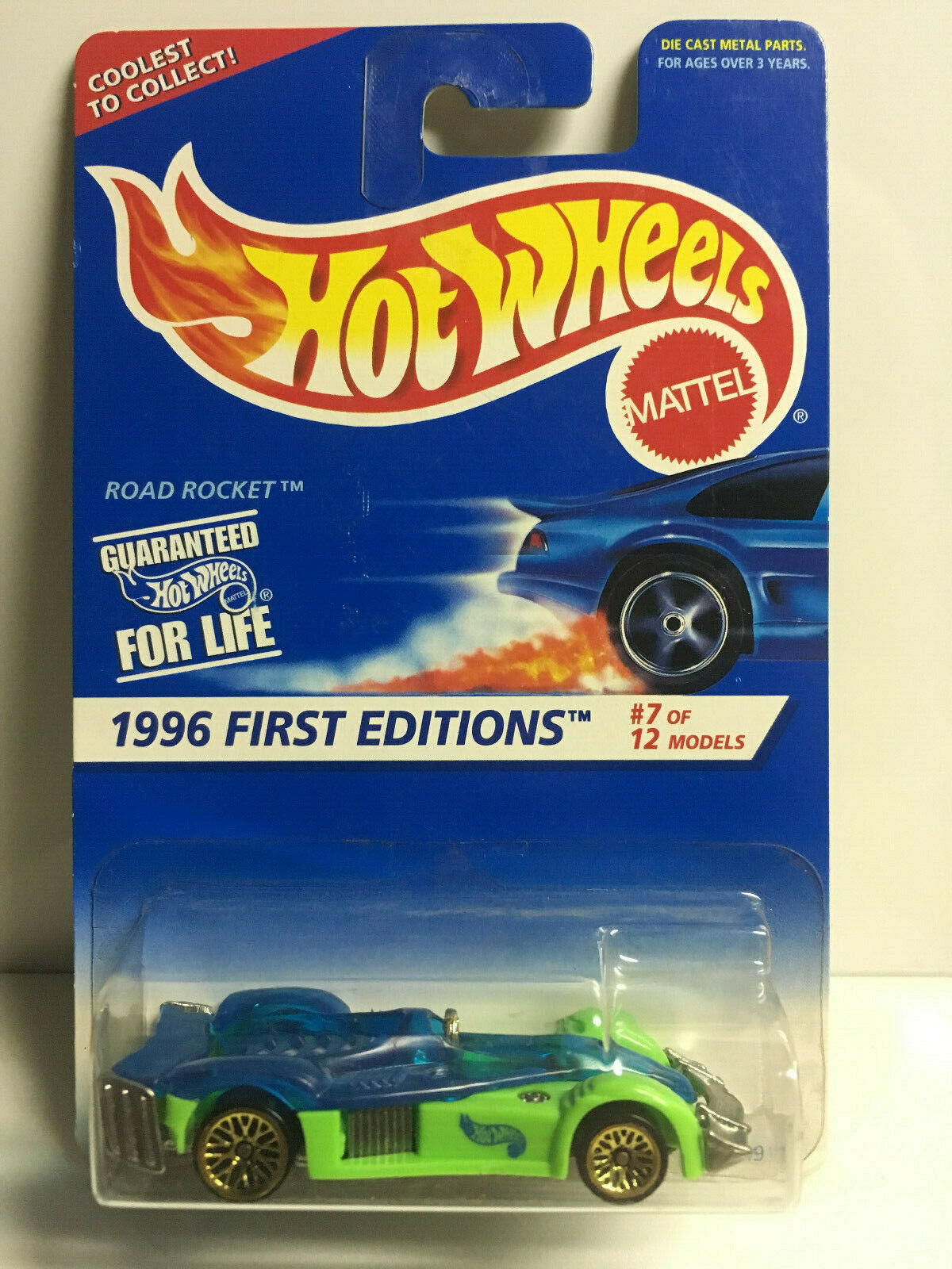 1996 Hot Wheels First Editions Road Rocket #371 7/12 NIP