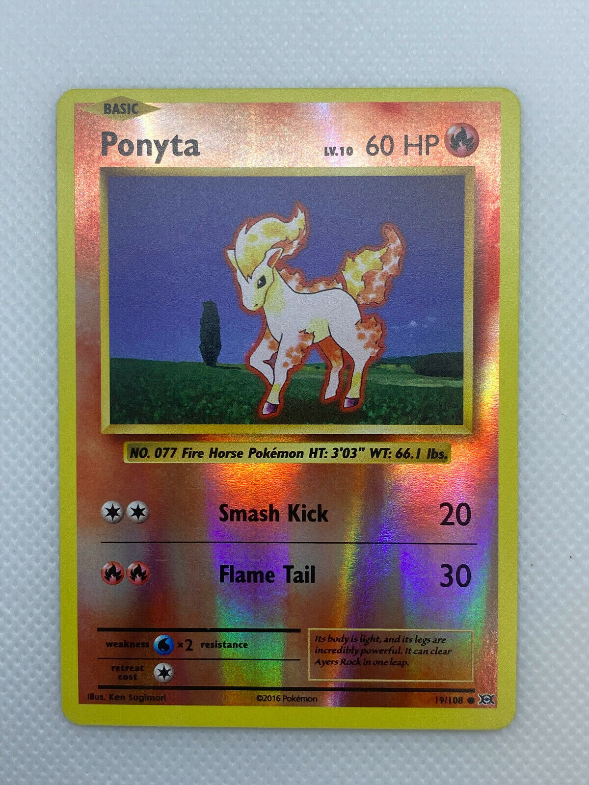 Pokémon XY Evolutions Ponyta Common REVERSE HOLO #19/108 NM Fresh PULL