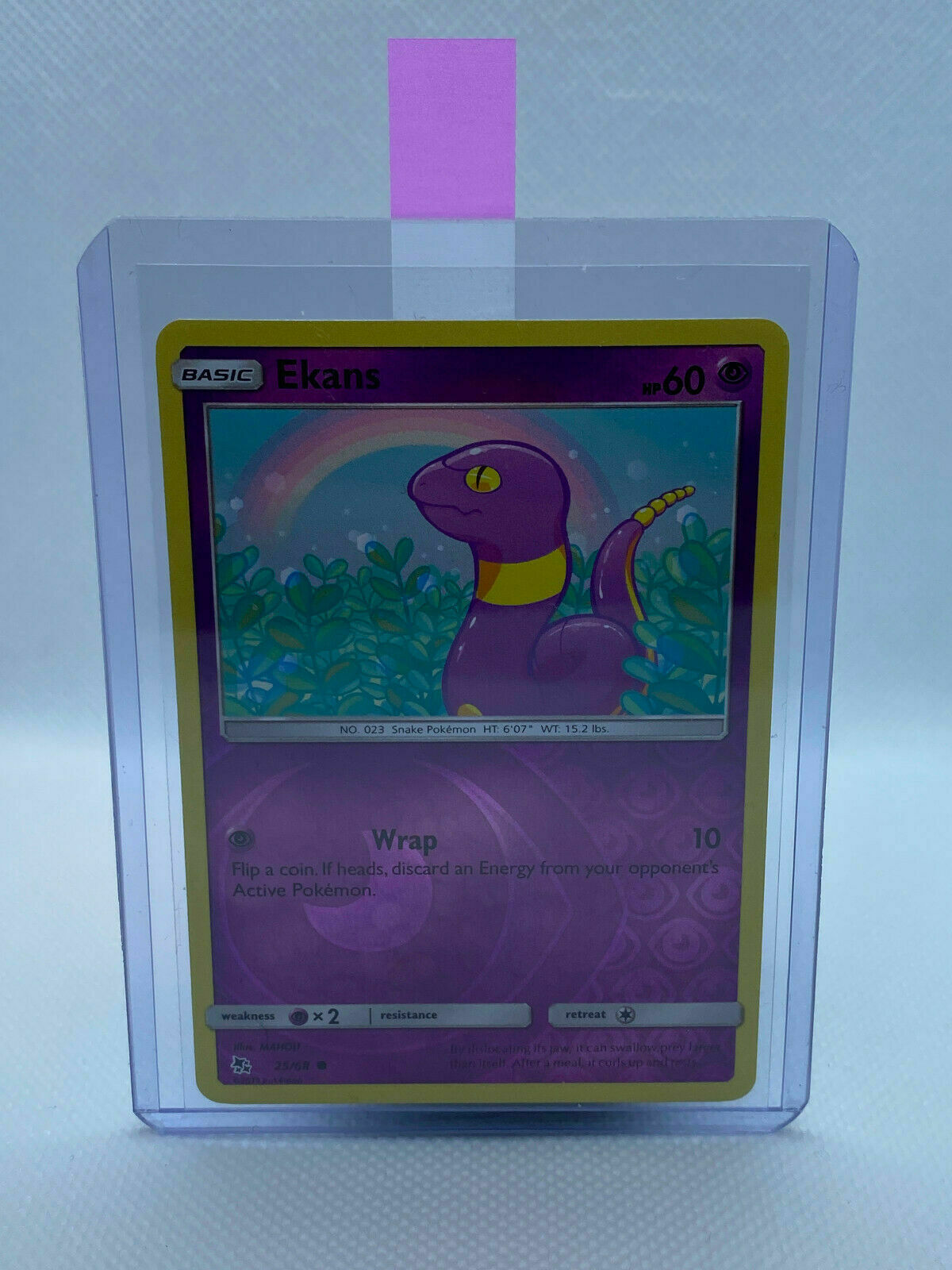 Pokémon Hidden Fates Reverse Holo Common #25/68 Ekans Fresh Pull Near Mint
