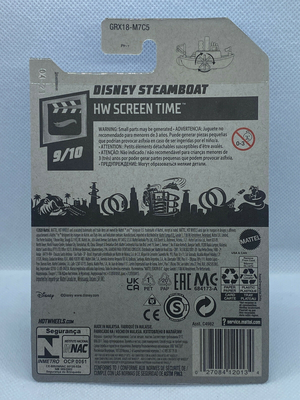 2021 Hot Wheels HW Screen Time 9/10 Mickey Mouse Disney Steamboat