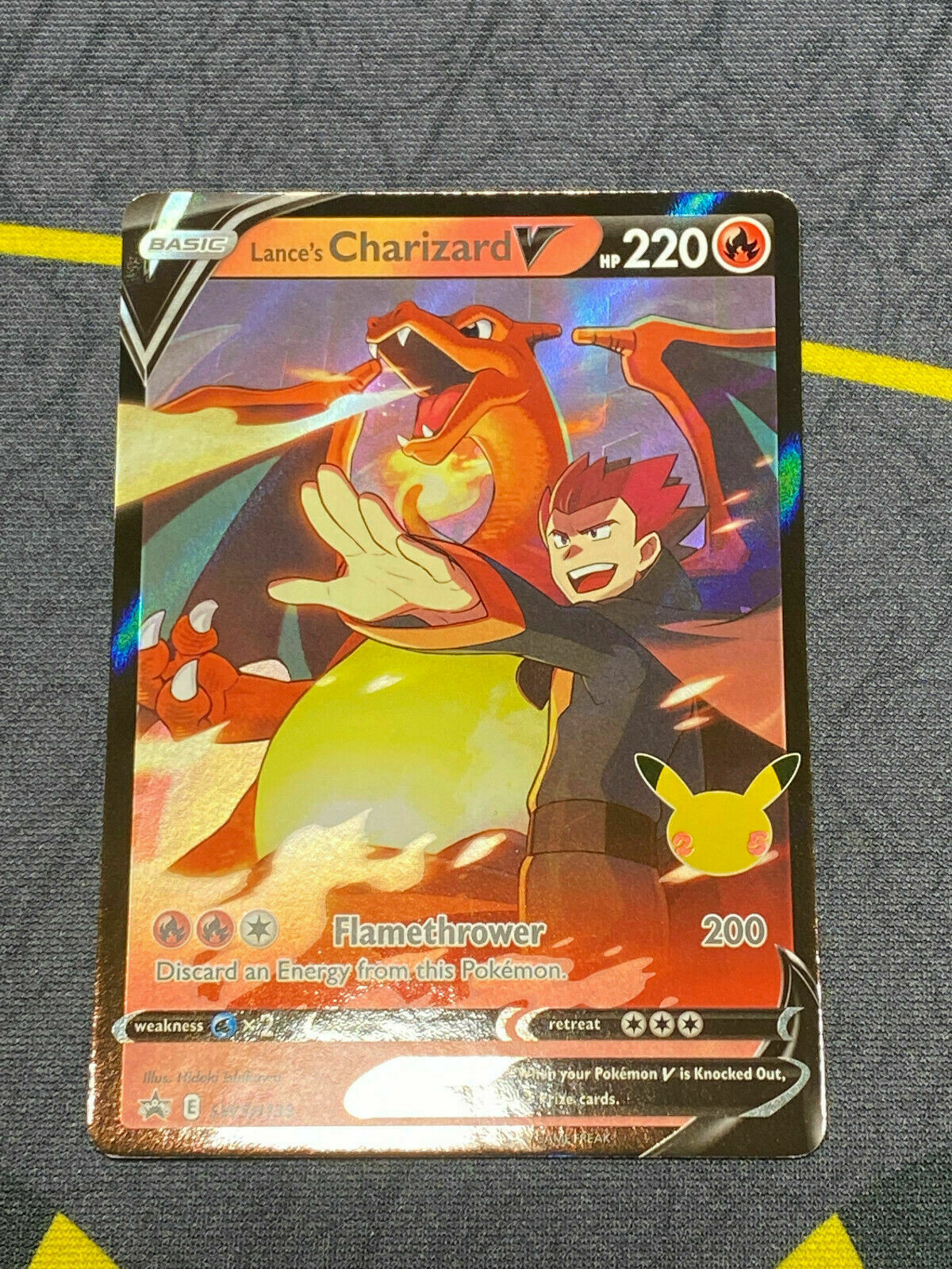 Pokémon Celebrations Lance's Charizard V HOLO RARE SWSH133 PROMO NM FRESH PULL