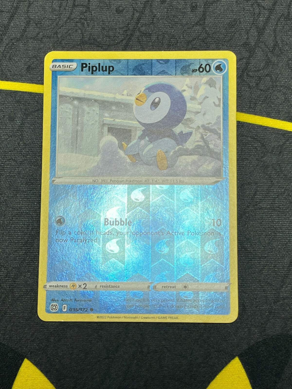 Pokémon Sword & Shield Brilliant Stars Piplup Reverse Holo Common 032/172 NM