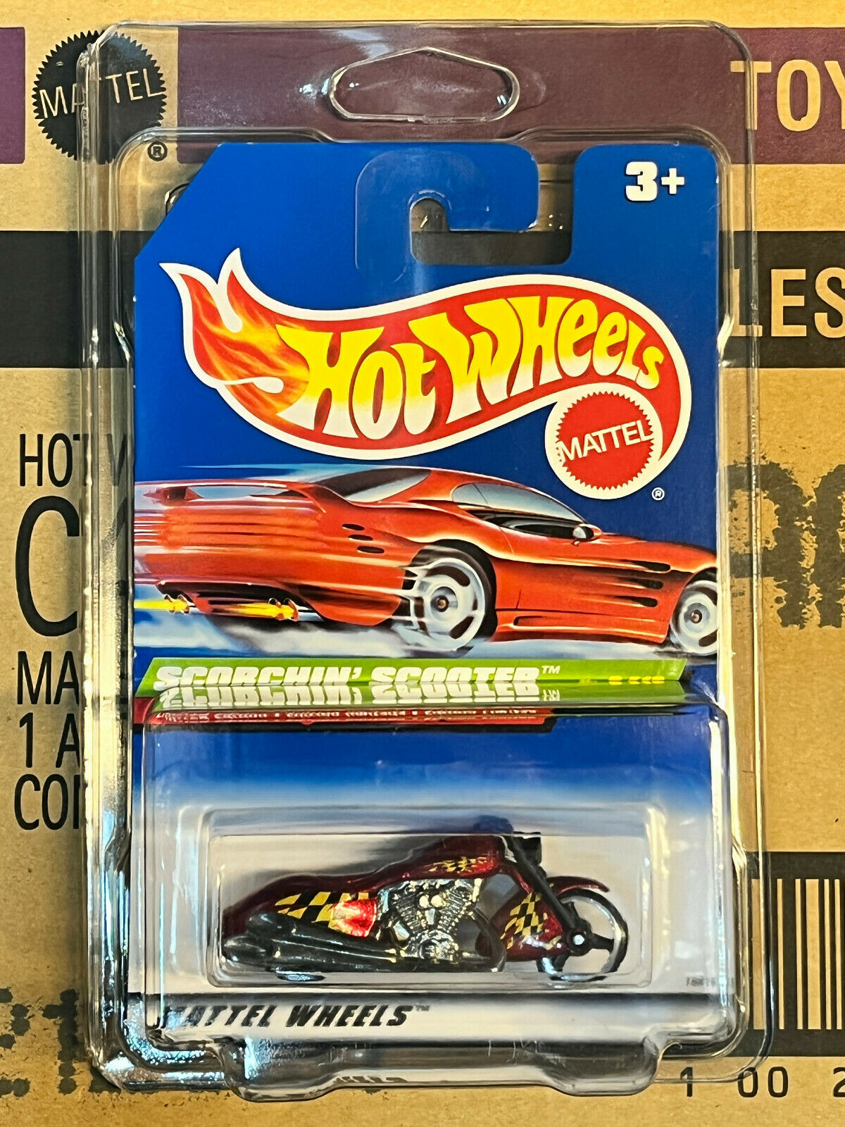 1998 Hot Wheels Treasure Hunt Series #2/12 Scorchin' Scooter With Protector