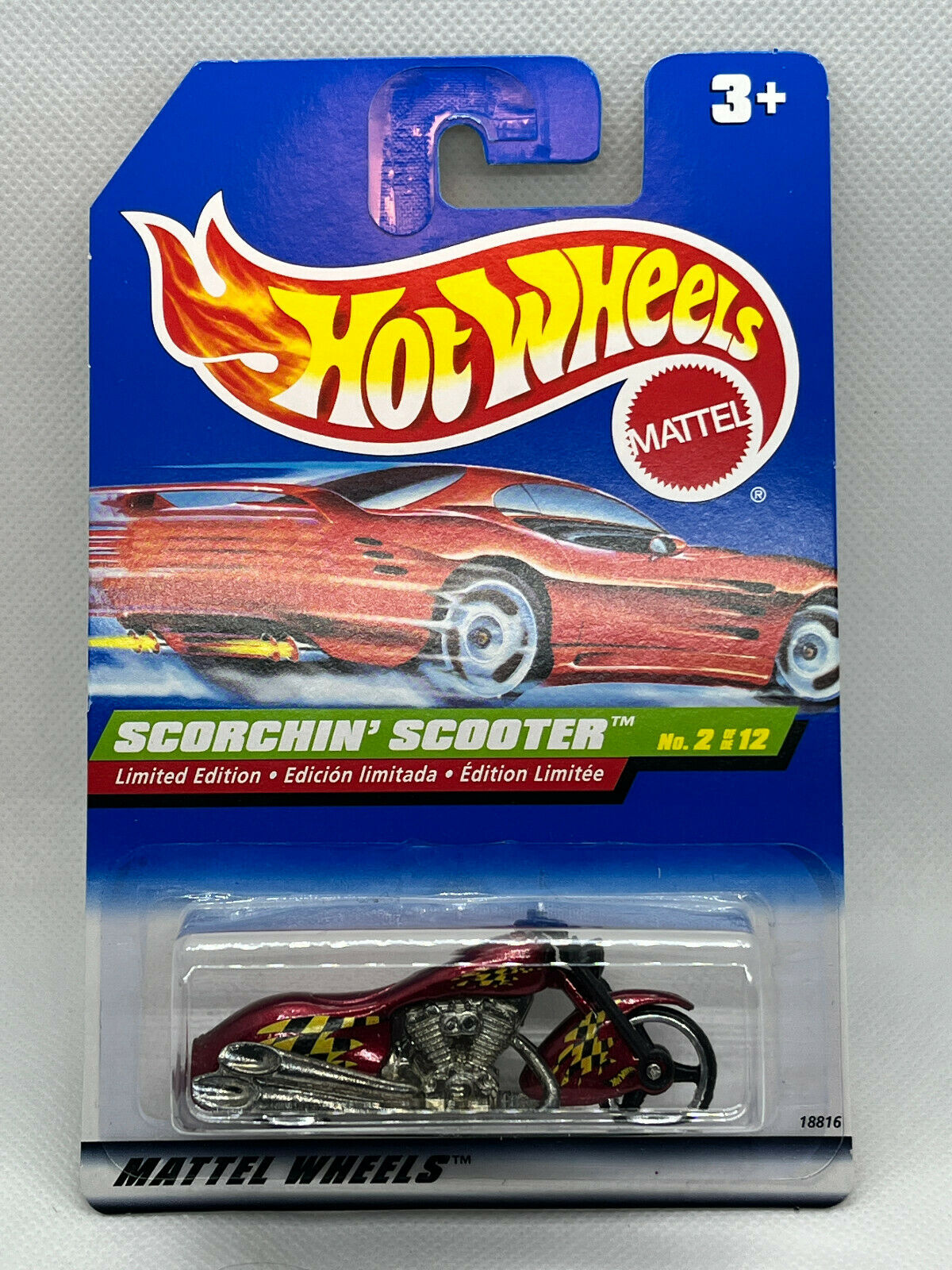 1998 Hot Wheels Treasure Hunt Series #2/12 Scorchin' Scooter With Protector