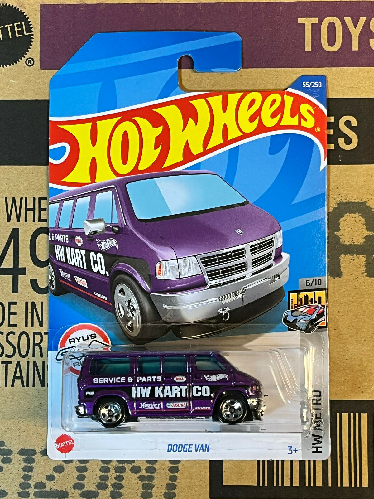 2022 Hot Wheels HW Metro #6/10 Dodge Van #55/250 NIP