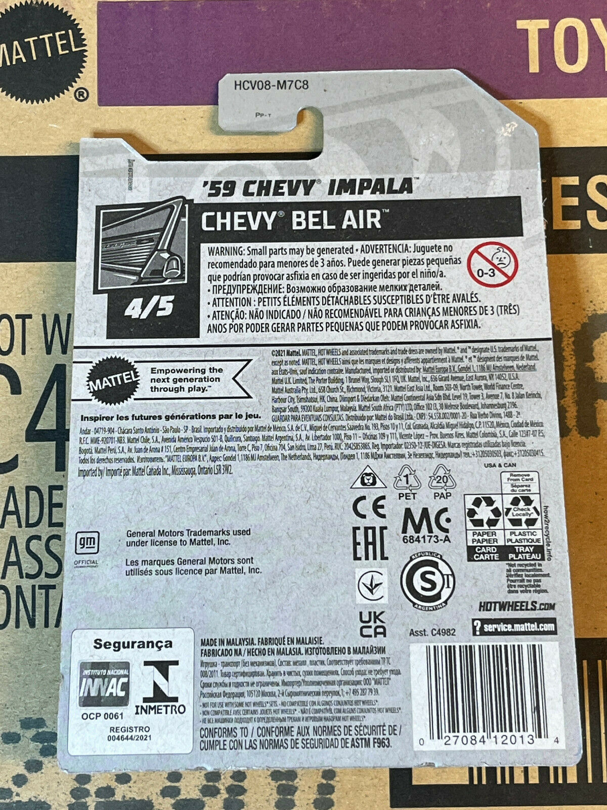 2022 Hot Wheels Chevy Bel Air #4/5 '59 Chevy Impala #70/250 NIP