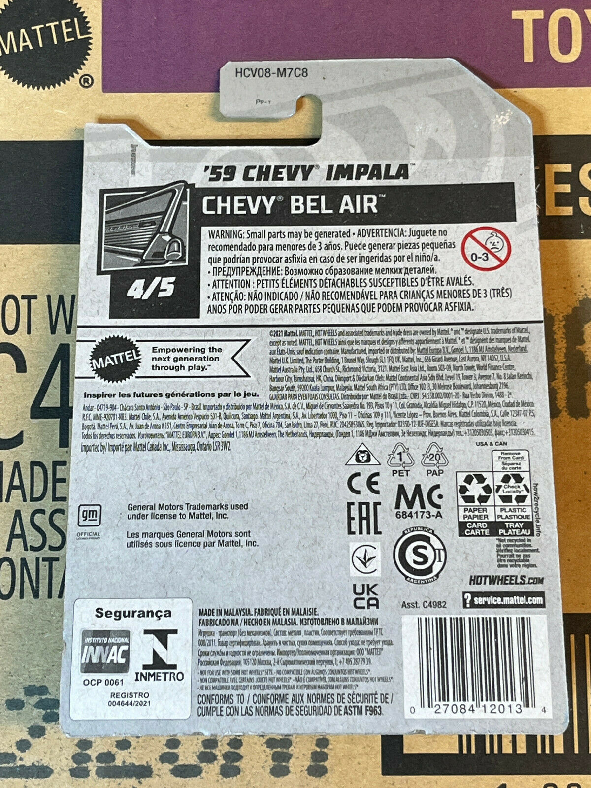 2022 Hot Wheels Chevy Bel Air #4/5 '59 Chevy Impala #70/250 NIP