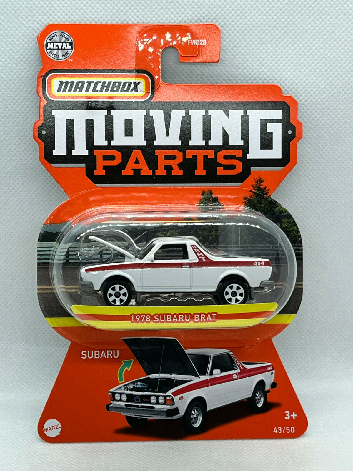 2022 Matchbox Moving Parts 1978 Subaru Brat Opening Hood NIP