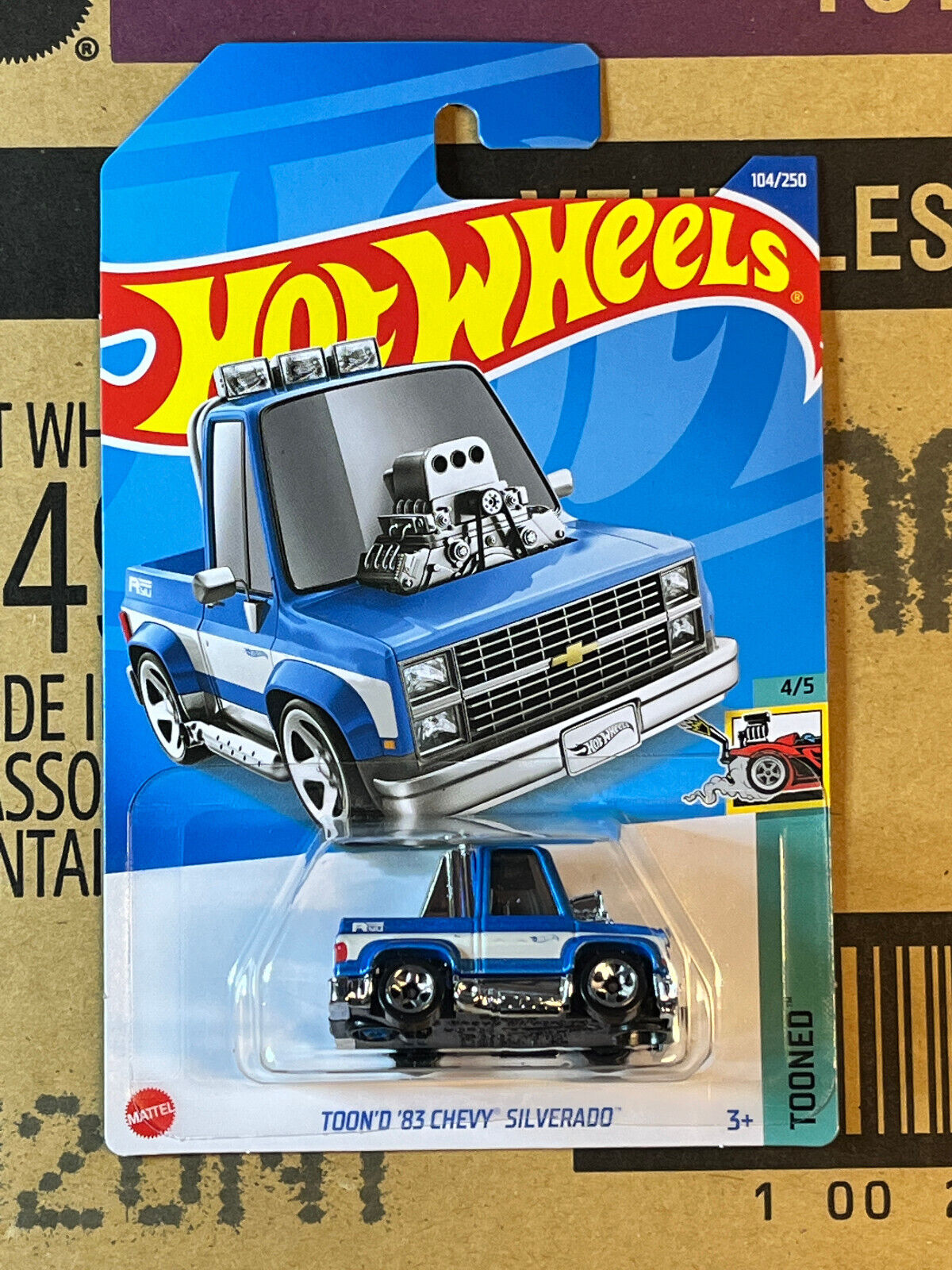 2022 Hot Wheels Tooned #4/5 Toon'd '83 Chevy Silverado NIP #104/250 NIP