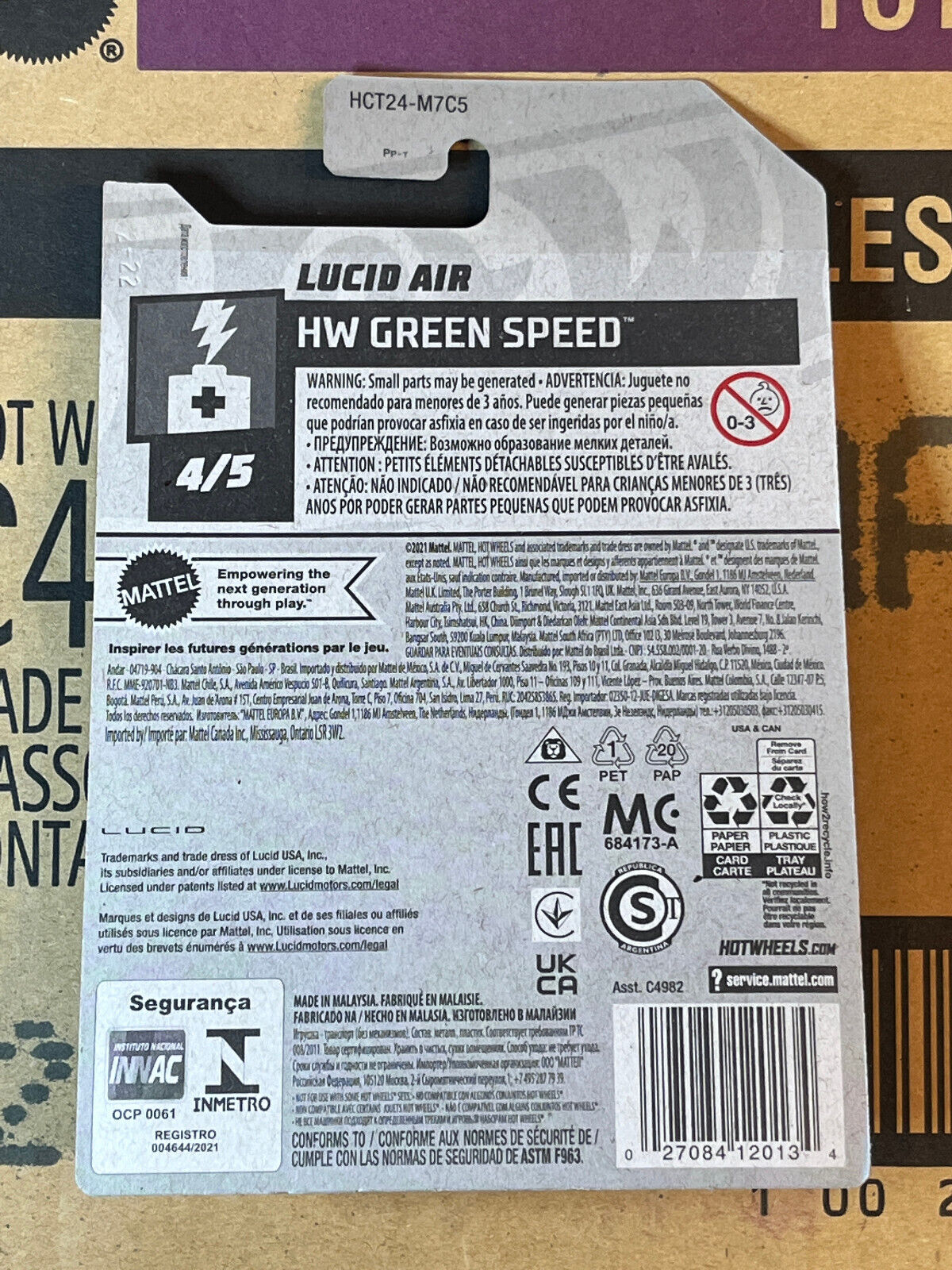 2022 Hot Wheels HW Green Speed #4/5 Lucid Air #147/250 NIP