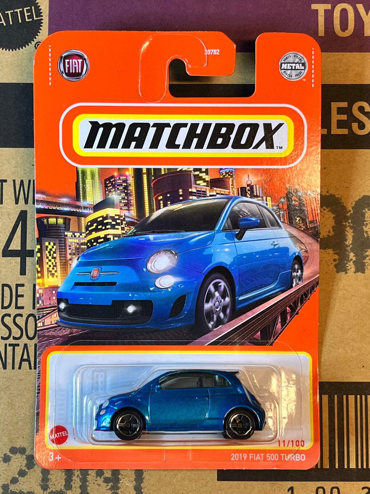 2022 Matchbox MBX City #11/100 2019 Fiat 500 Turbo Blue NIP