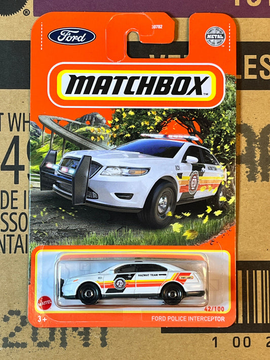 2022 Matchbox #42/100 Ford Police Interceptor Hazmat Team NIP