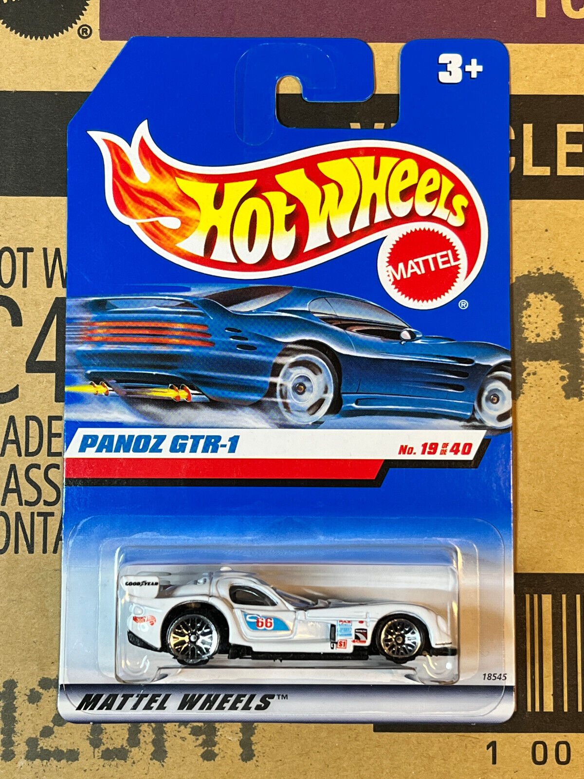 1998 Hot Wheels First Editions #19/40 Panoz GTR-1 White International Card NIP