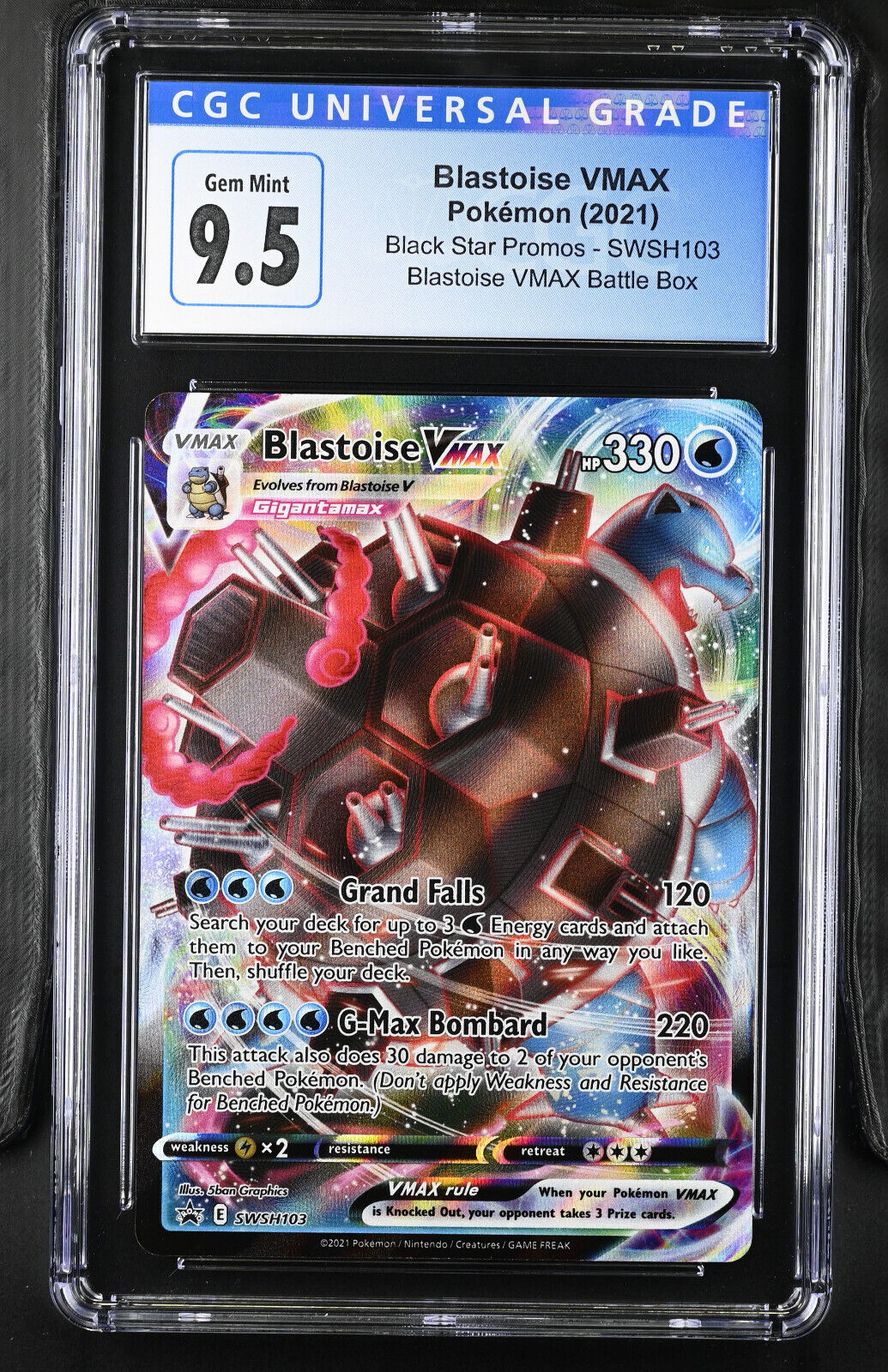 Pokémon (2021) Black Star Promos SWSH103 Blastoise VMAX CGC 9.5