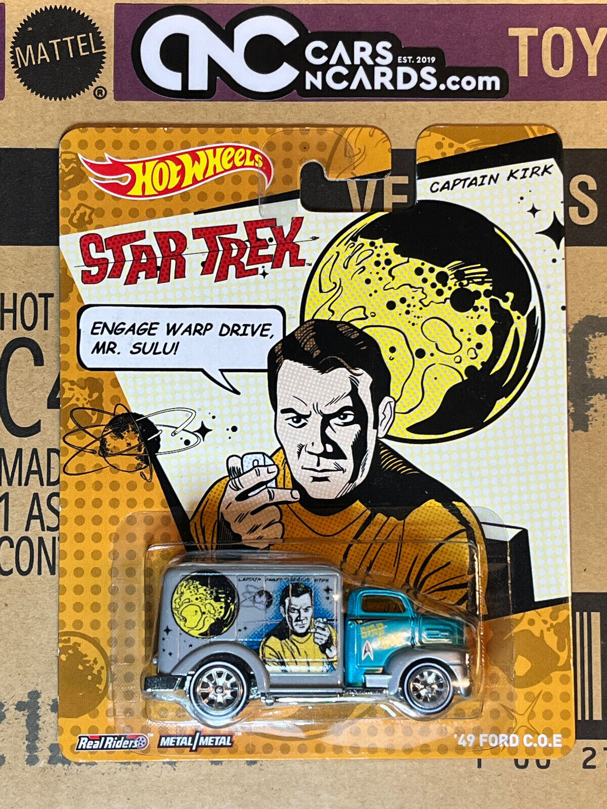 2014 Hot Wheels Premium Star Trek Captain Kirk '49 Ford C.O.E Real Riders NIP