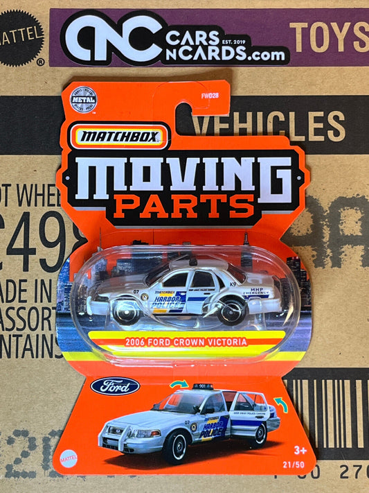 2022 Matchbox Moving Parts 2006 Ford Crown Victoria Harbor Police Opening Door