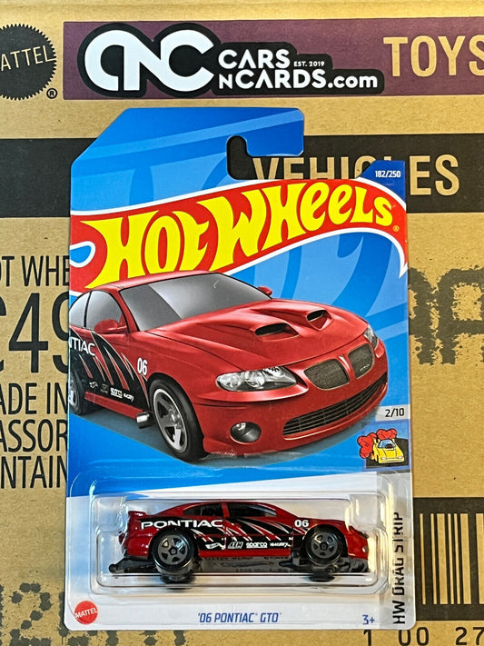 2022 Hot Wheels HW Drag Strip #2/10 '06 Pontiac GTO #182/250 International Card
