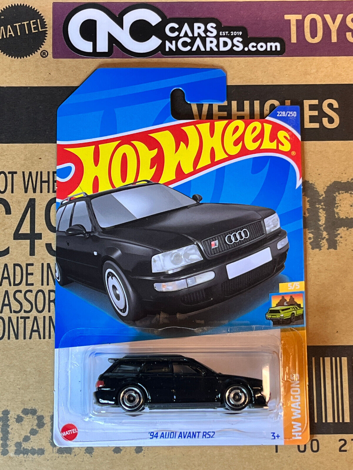 2022 Hot Wheels HW Wagons #5/5 '94 Audi Avant RS2 Black #228/250