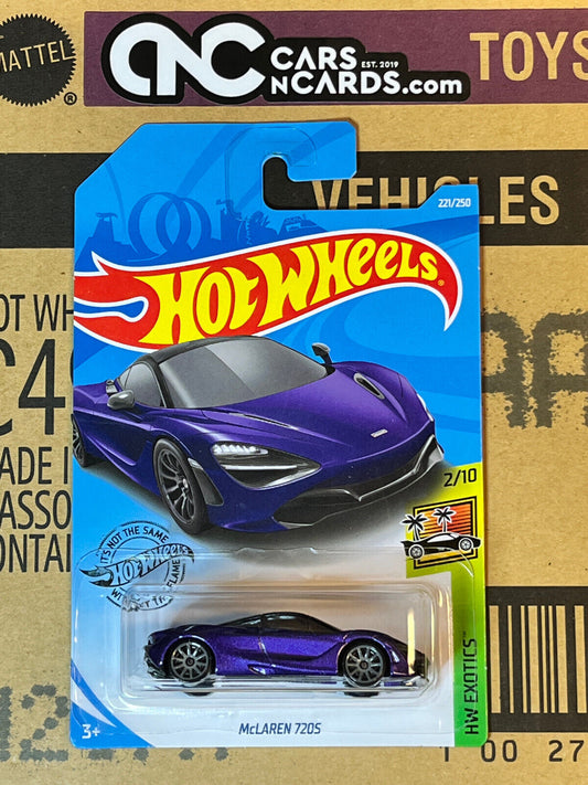 2019 Hot Wheels HW Exotics #2/10 McLaren 720S Purple NIP