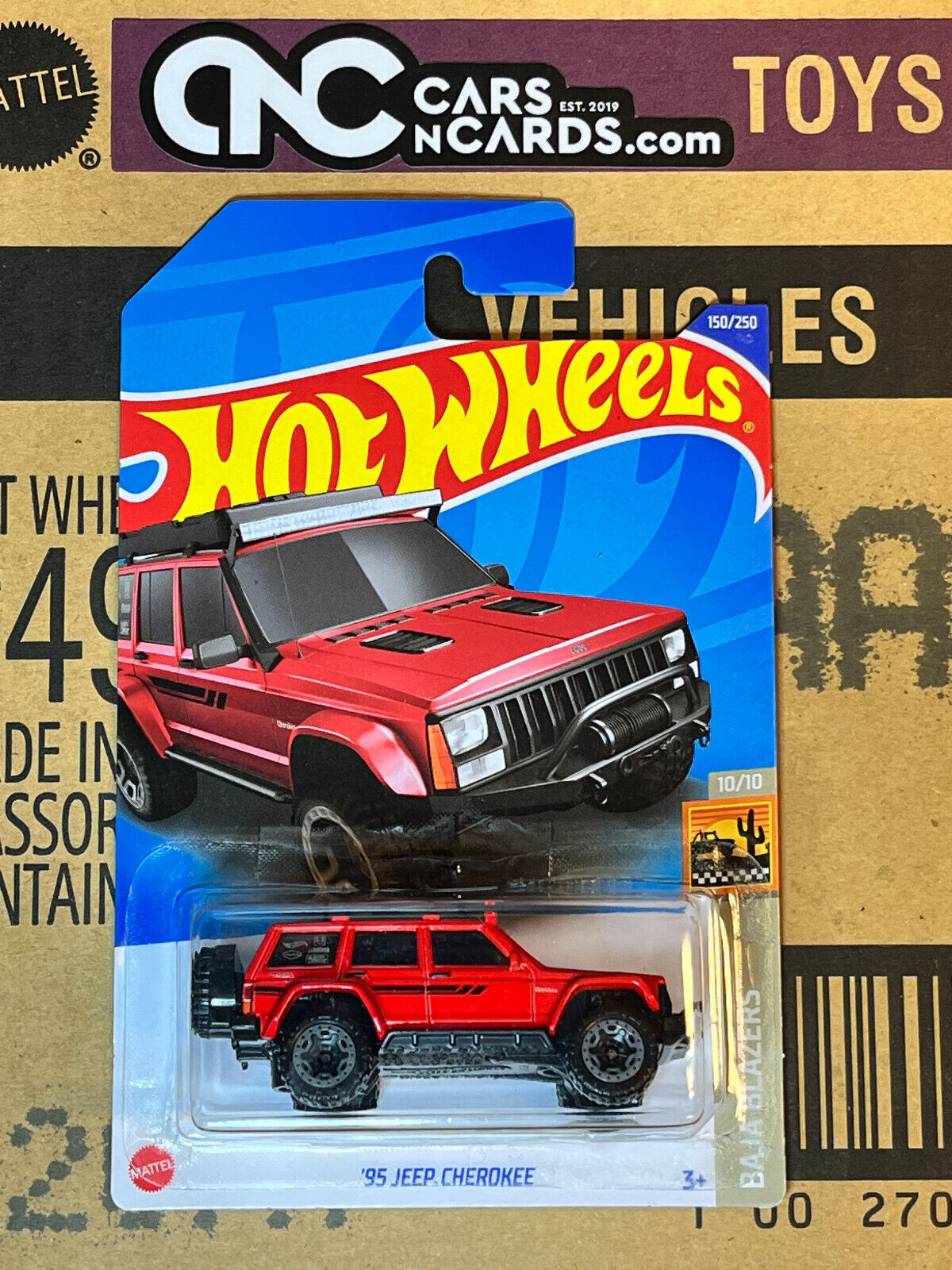 2022 Hot Wheels Baja Blazers #10/10 '95 Jeep Cherokee Red #150/250 NIP