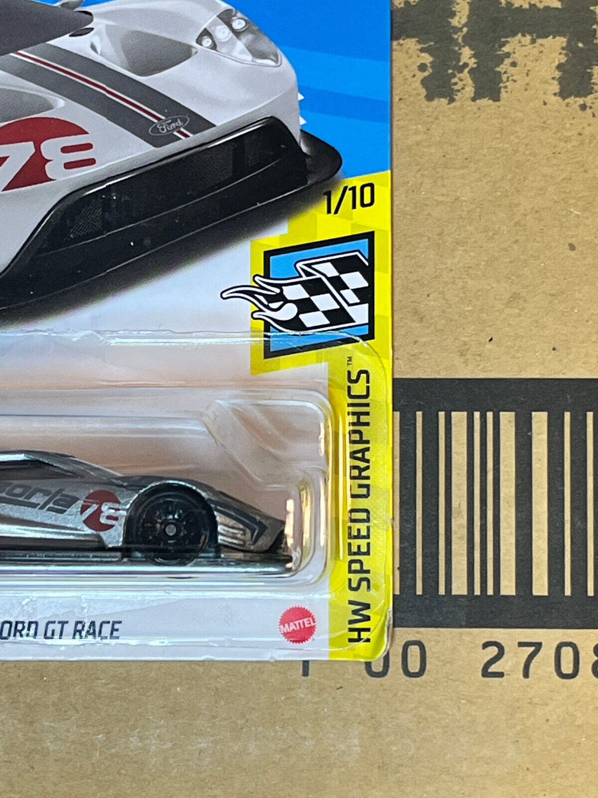 2021 Hot Wheels HW Speed Graphics #1/10 2016 Ford GT RACE #67/250 (Card Crease)