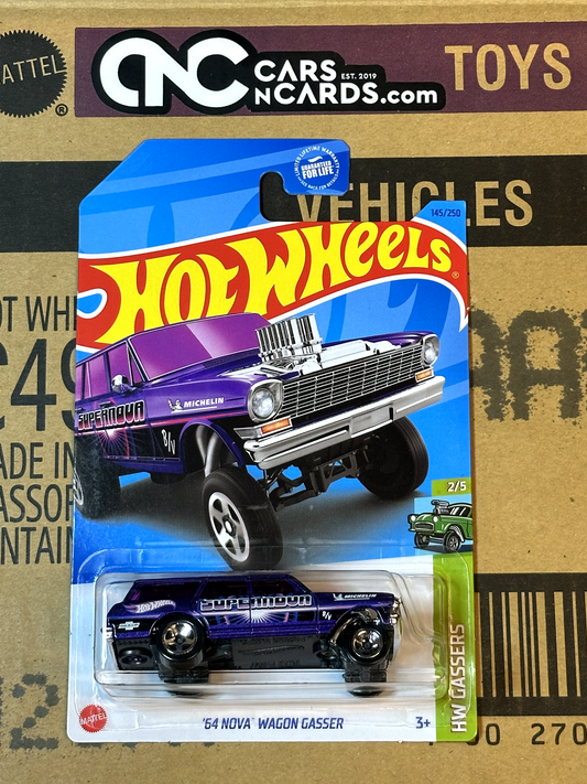 2023 Hot Wheels HW Gassers 2/5 '64 Nova Wagon Gasser Supernova Purple
