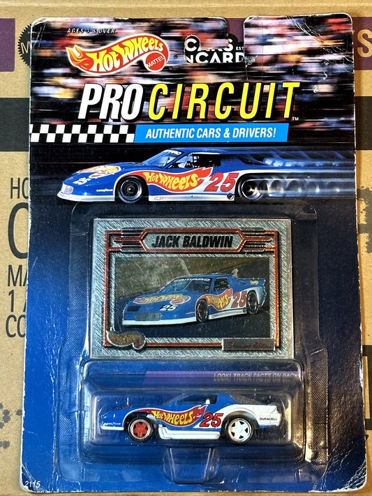 1992 Hot Wheels Pro Circuit Nascar Jack Baldwin #25 Blue 1:64 Scale NIP