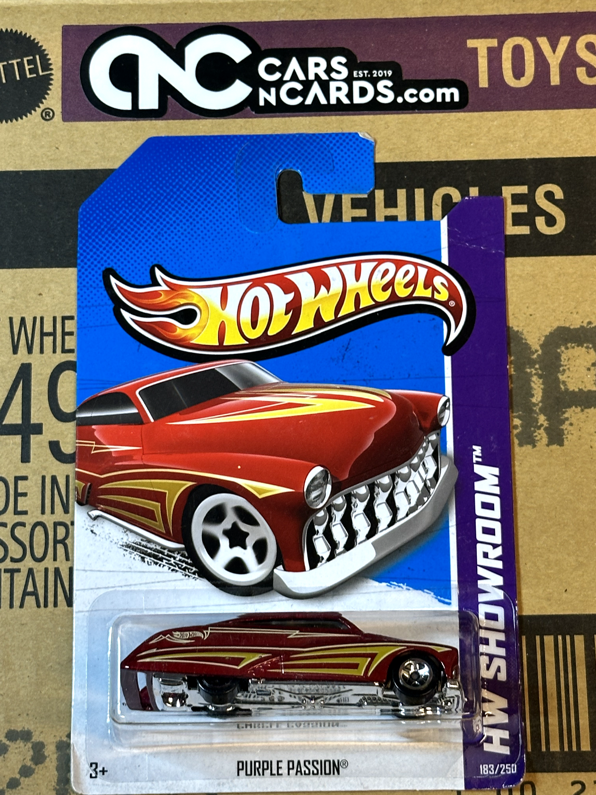 2013 Hot Wheels HW Showroom Purple Passion Red (Card Crease)