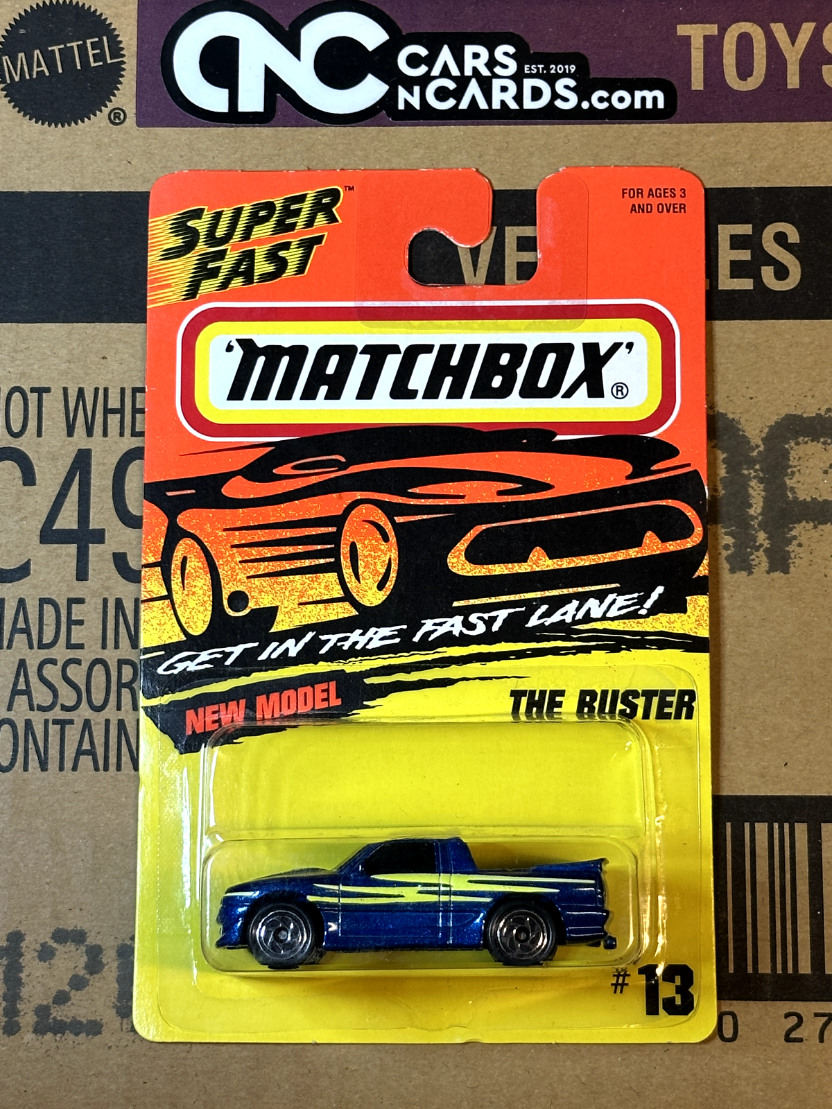 1995 Matchbox Super Fast The Buster #13 Blue Truck