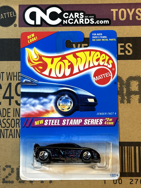 1995 Hot Wheels Steel Stamp Series #2/4 Zender Fact 4 Black NIP