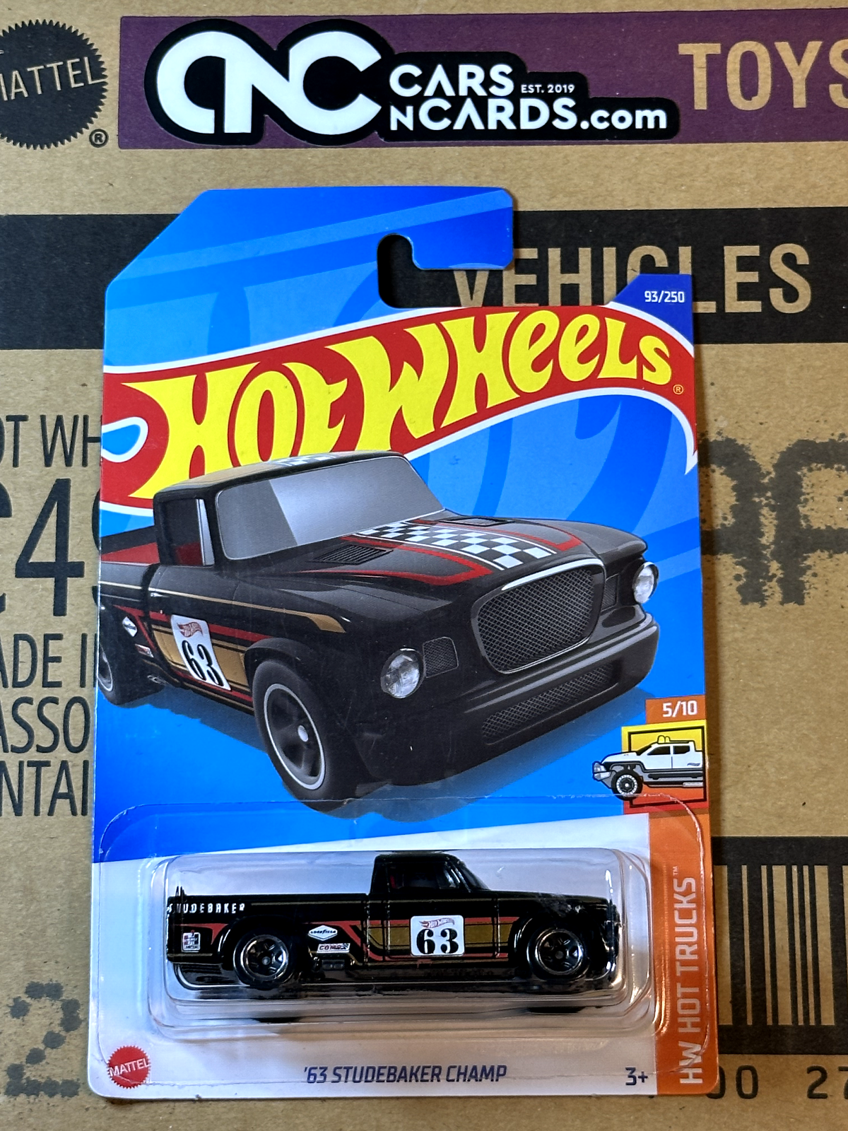 2022 Hot Wheels HW Hot Trucks #5/10 '63 Studebaker Champ Black NIP