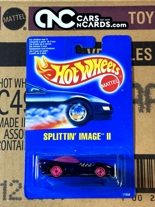 1995 Hot Wheels Blue Card Splittin' Image II Purple NIP