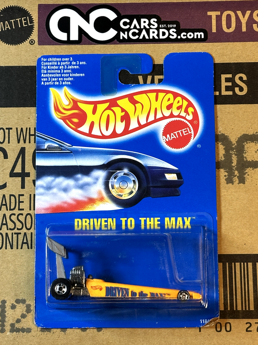 1994 Hot Wheels Blue Card Driven To The Max Drag Car International Card NIP