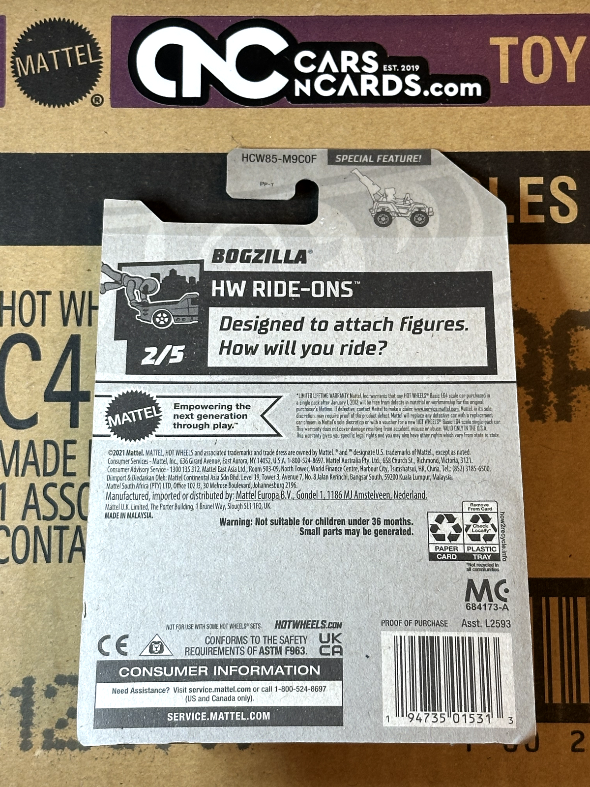 2022 Hot Wheels RLC Factory Sealed HW Ride-Ons 2/5 Bogzilla (Card Crease)