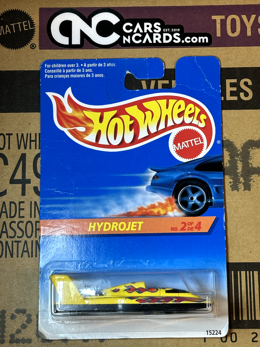 1996 Hot Wheels Flamethrower Series #2/4 Hydrojet with Flames (Card Crease)