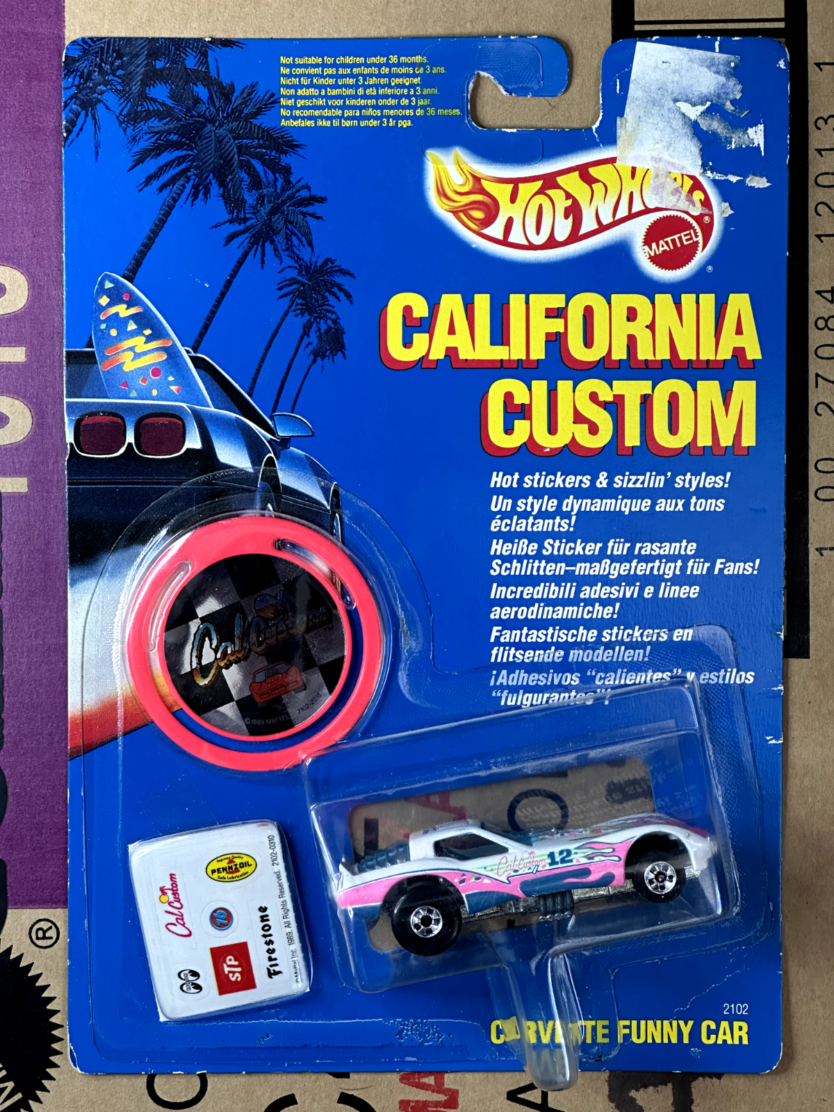 1990 Hot Wheels California Custom Corvette Funny Car NIP