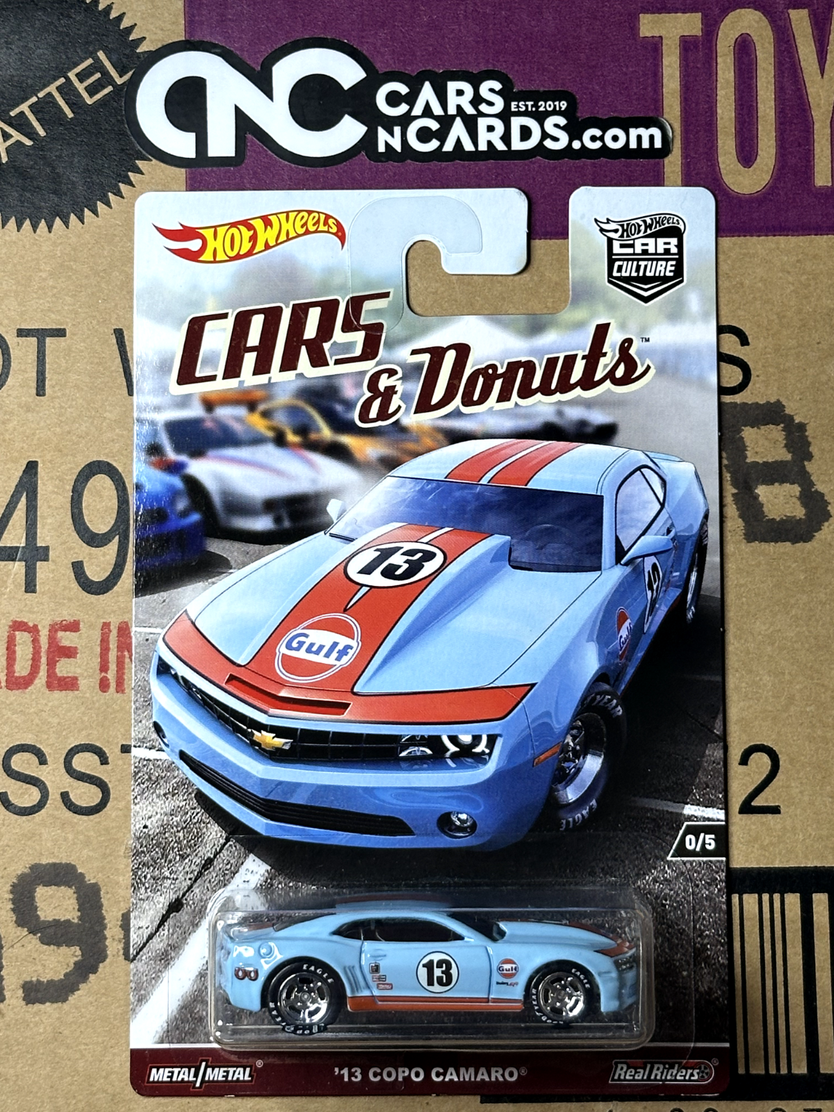2017 Hot Wheels Cars & Donuts Chase Gulf '13 Copo Camaro With Protector