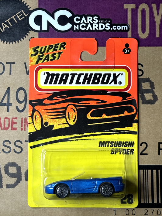1995 Matchbox Super Fast Mitsubishi Spyder Blue